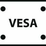ייצוג גרפי של תקן ההרכבה של vesa לתצוגות.